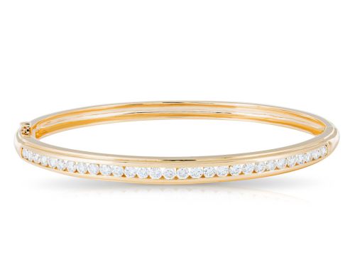 18ct Yellow Gold Diamond 1.72ct Bangle (1)