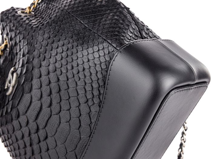 Chanel Black Gabrielle Python Backpack - Image 5