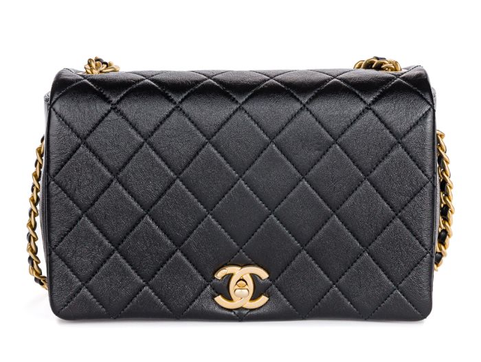 Chanel Black Therapy Caviar Medium Flap Bag