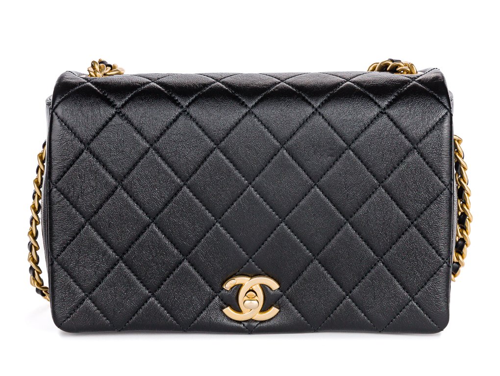 Chanel Black Therapy Caviar Medium Flap Bag