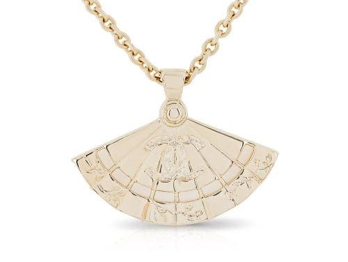 Chanel Double CC Fan Necklace with Pearl (1)