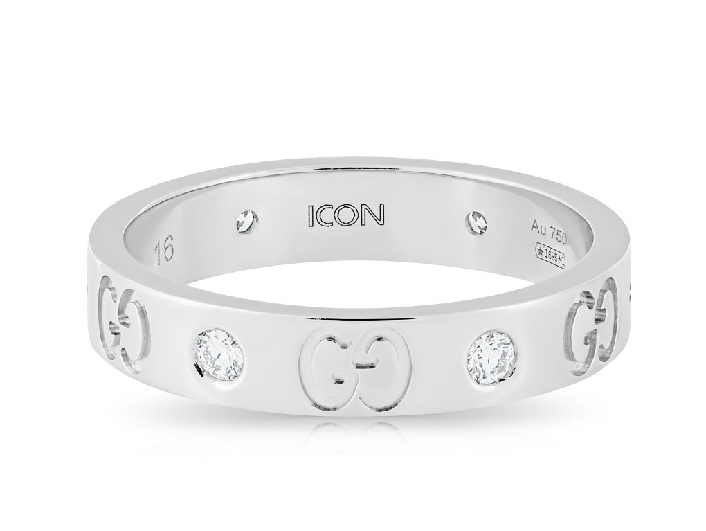 Diamond 0.25 ct Gucci Icon 18ct White Gold Ring (1)