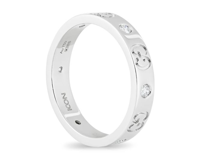 Diamond 0.25ct Gucci Icon 18ct White Gold Ring - Image 2