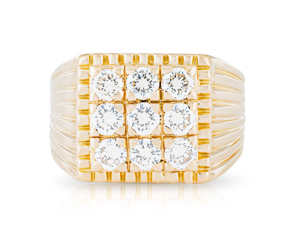 Gents Chunky 0.90ct Diamond Ring (1)