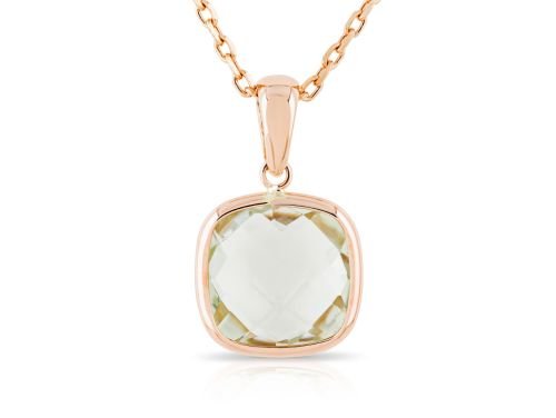Green 2.80ct Amethyst Pendant on Chain (1)