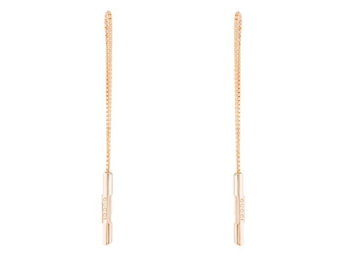 Gucci Link to Love Chain Earrings with Gucci Bar (1)
