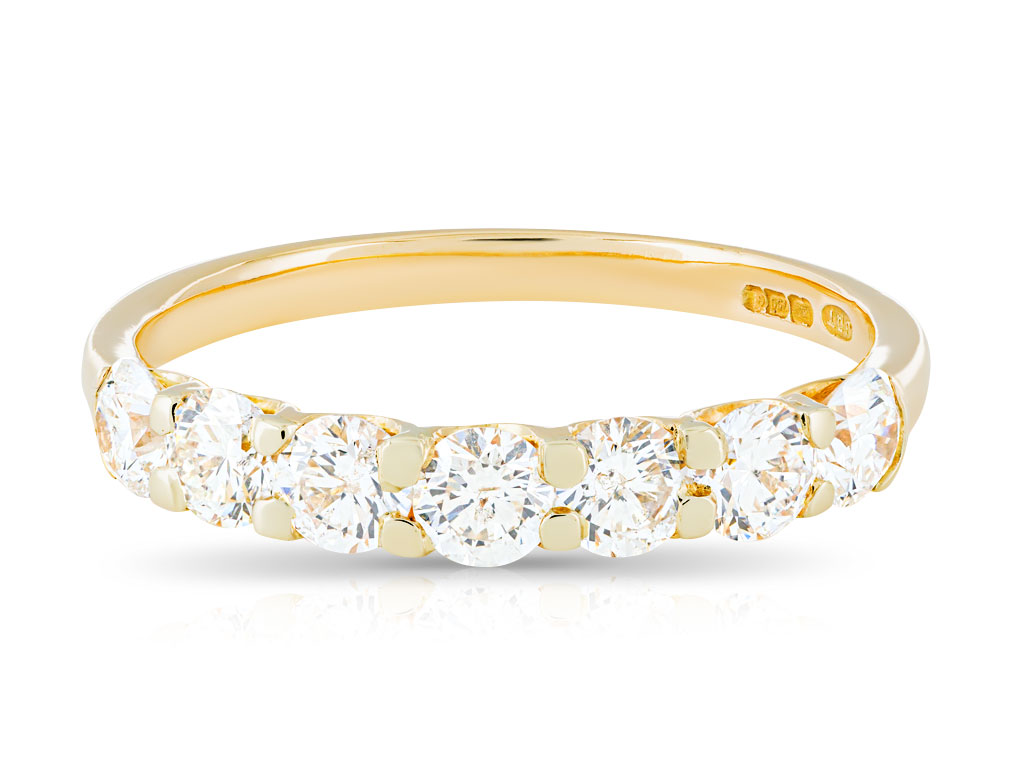 Half Eternity Diamond 0.70ct 18ct Yellow Gold Ring (1)