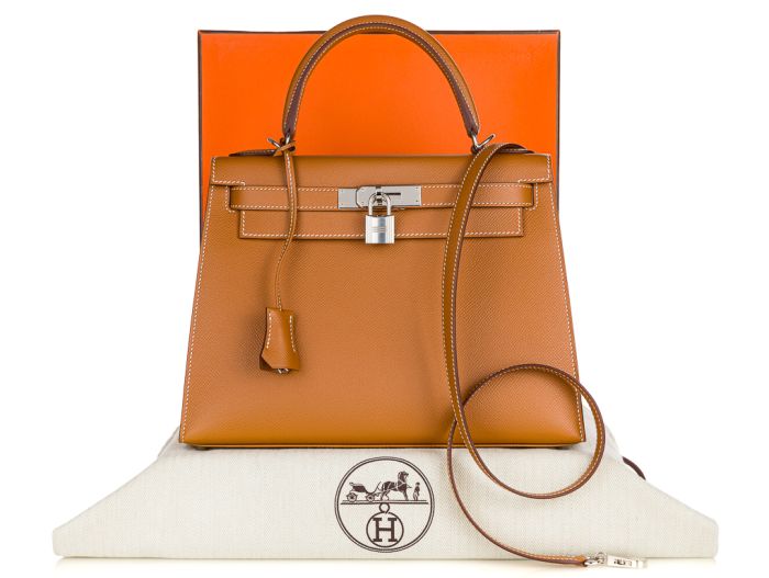 Hermes Kelly II Sellier Epsom 28cm Brown Bag (1)