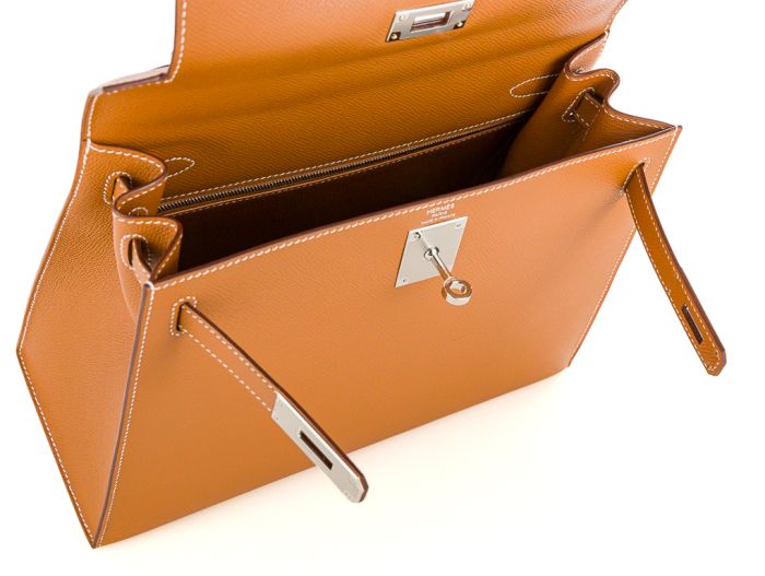 Hermes Kelly II Sellier Epsom 28cm Gold Bag - Image 6