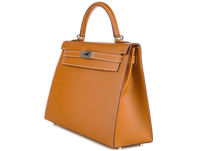Hermes Kelly II Sellier Epsom 32cm Gold Bag - Image 3