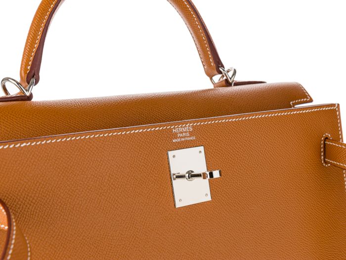 Hermes Kelly II Sellier Epsom 32cm Gold Bag - Image 6