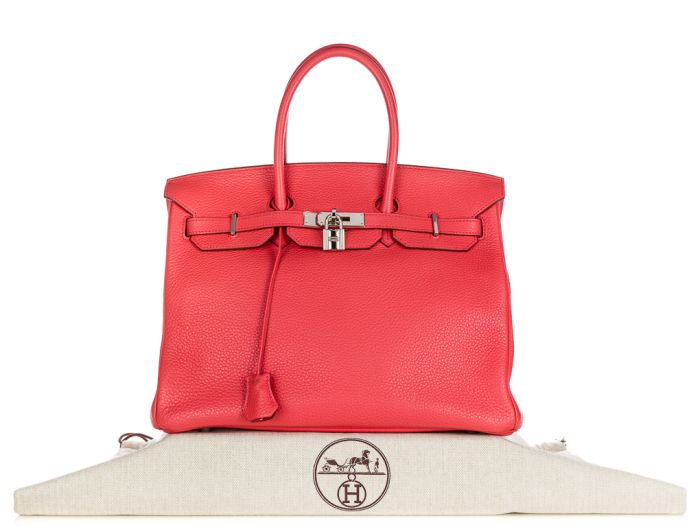 Hermes Pink Clemence Birkin 35cm Bag (1)