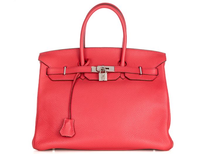 Hermes Pink Clemence Birkin 35cm Bag (2)