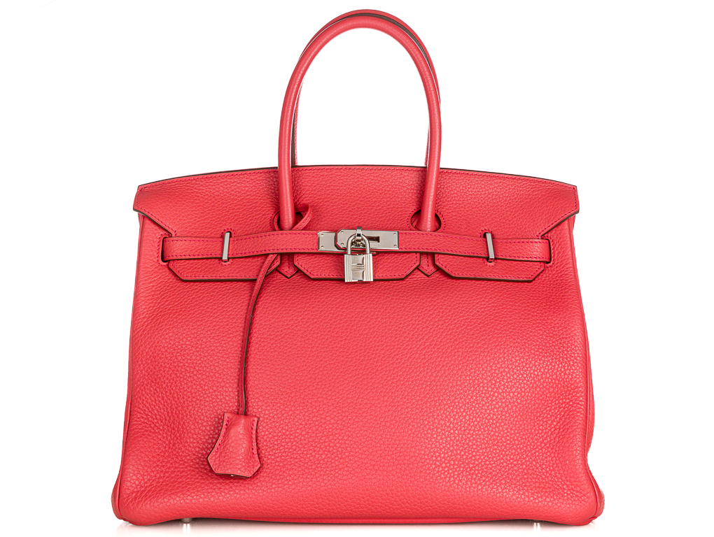 Hermes Pink Clemence Birkin 35cm Bag (2)