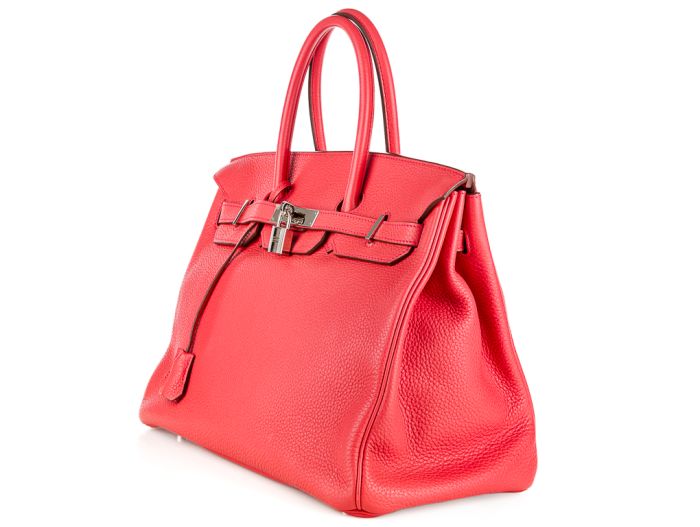Hermes Pink Clemence Birkin 35cm Bag - Image 2