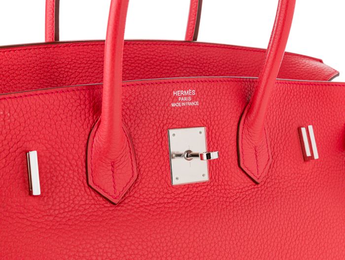 Hermes Pink Clemence Birkin 35cm Bag - Image 5