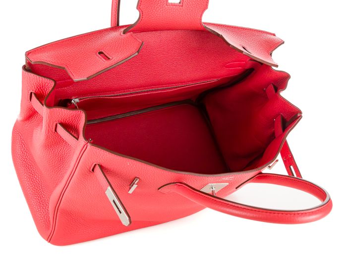 Hermes Pink Clemence Birkin 35cm Bag - Image 6