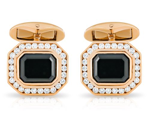 Mouawad Black Onyx & 0.32ct Diamond Cufflinks (1)