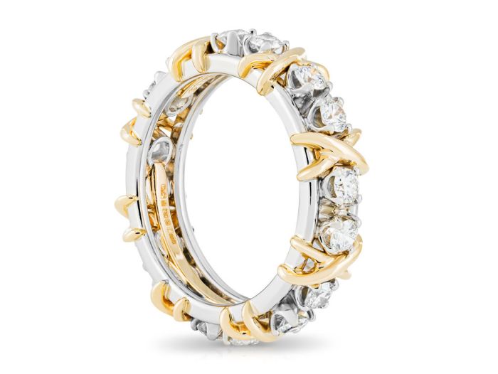 Tiffany & Co Jean Schlumberger Sixteen Stone Diamond Ring - Image 2