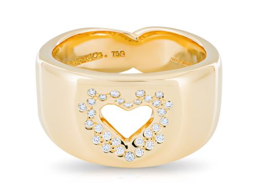 Tiffany & Co. 18ct Yellow Gold Heart Diamond Ring (1)