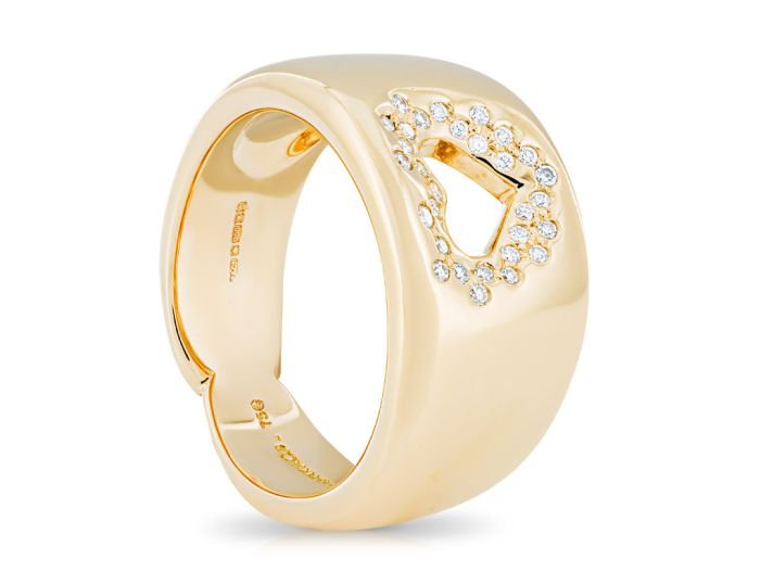 Tiffany & Co. 18ct Yellow Gold Heart Diamond Ring - Image 2