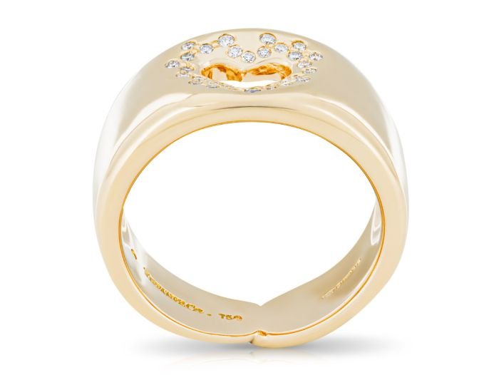 Tiffany & Co. 18ct Yellow Gold Heart Diamond Ring - Image 3
