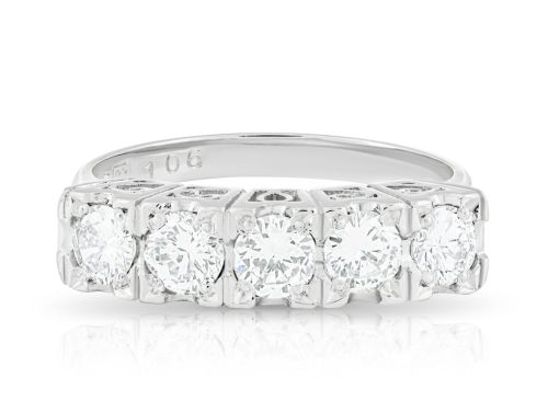 1.06ct Diamond Half Band Eternity Ring (1)