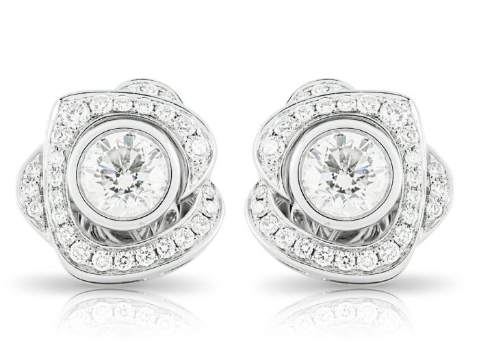 1.96ct Diamond Rose Stud Earrings (1)
