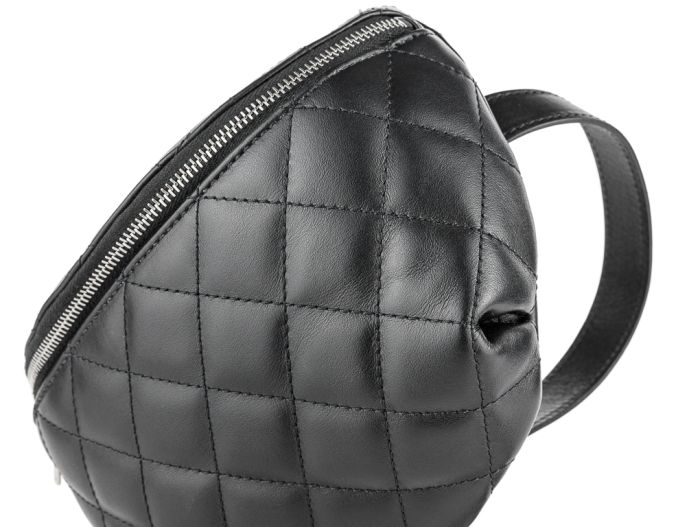 Chanel Uniform Black Quilted Belt Bum Bag - Image 4