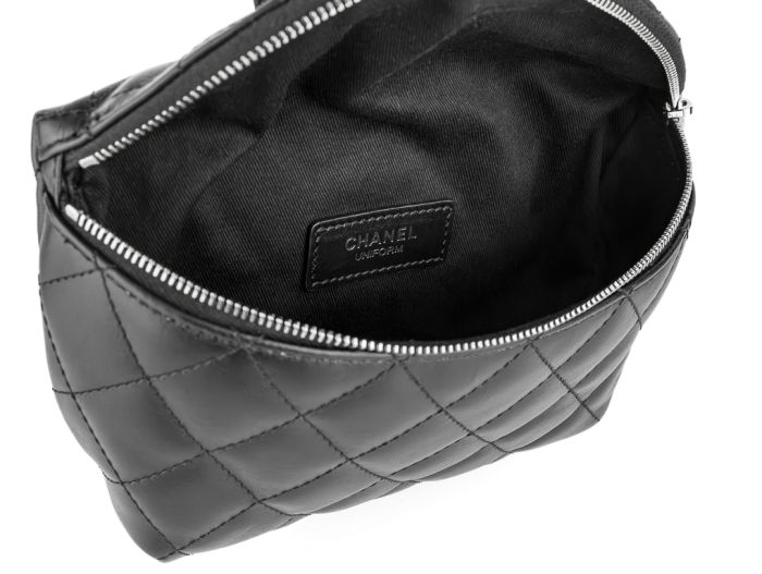 Chanel Uniform Black Quilted Belt Bum Bag - Image 5