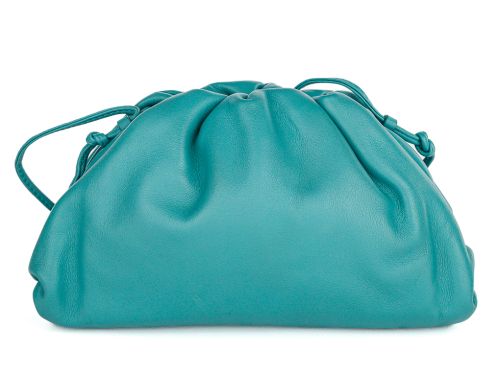Bottega Veneta Blue Leather Mini Pouch (4)