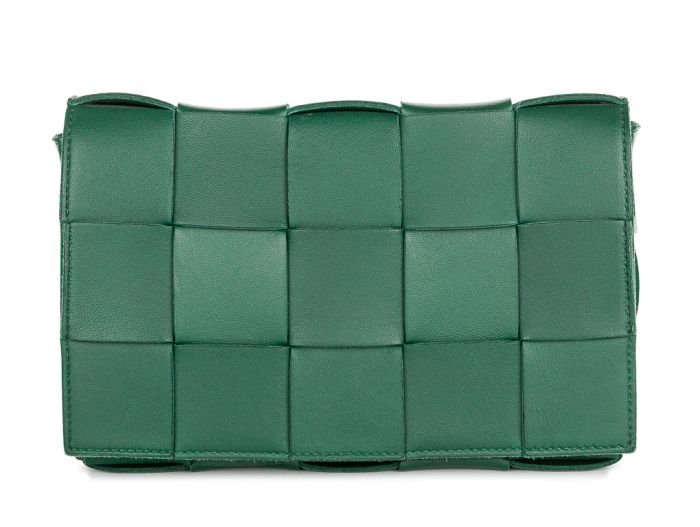 Bottega Veneta Classic Green Leather Cassette Bag