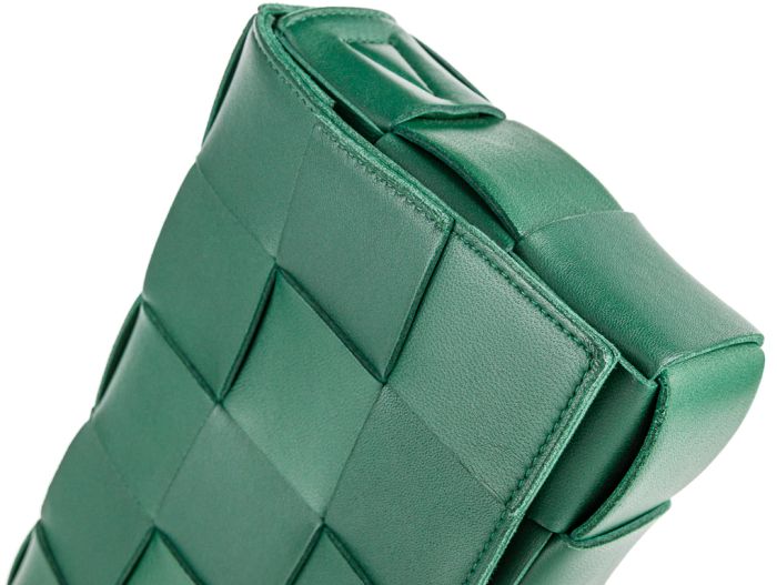 Bottega Veneta Classic Green Leather Cassette Bag - Image 3