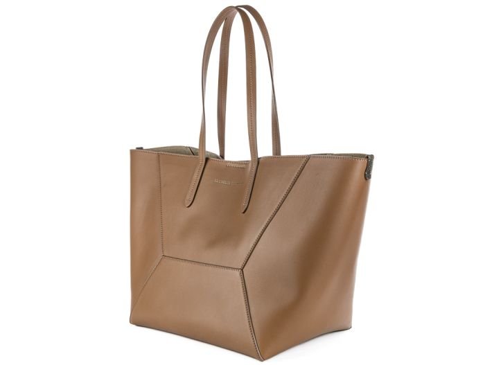 Brunello Cucinelli Brown BC Duo Calfskin Monili Bag - Image 3