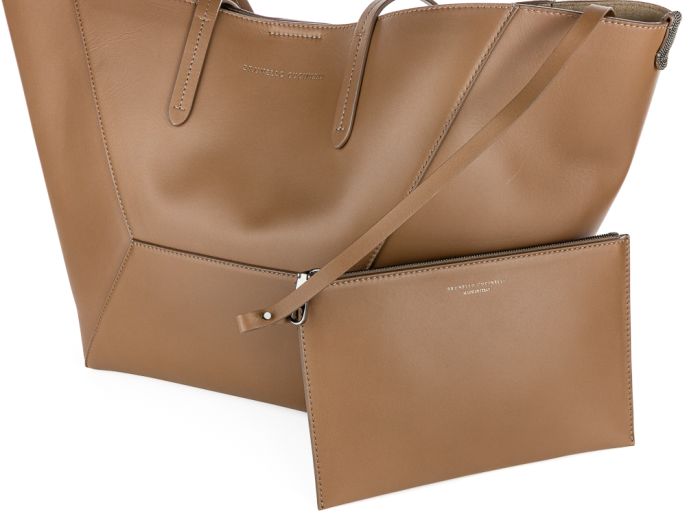 Brunello Cucinelli Brown BC Duo Calfskin Monili Bag - Image 6
