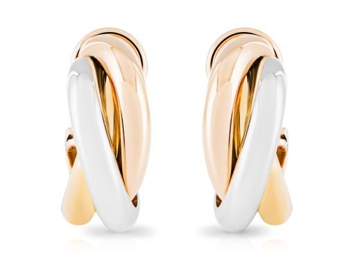 Cartier Trinity Earrings 18ct Tri Colour Gold (1)