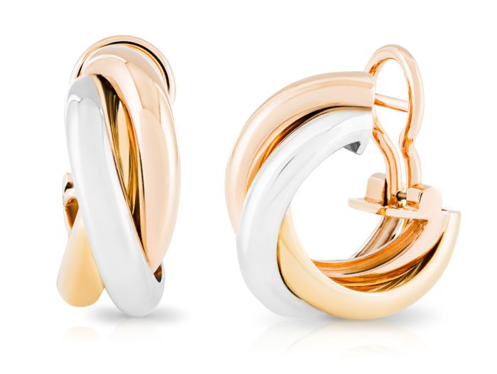 Cartier Trinity Earrings 18ct Tri Colour Gold - Image 2