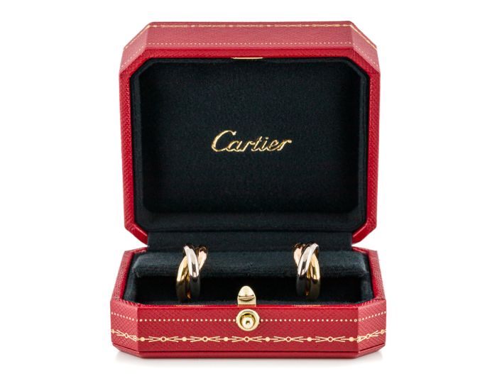 Cartier Trinity Earrings 18ct Tri Colour Gold (1)