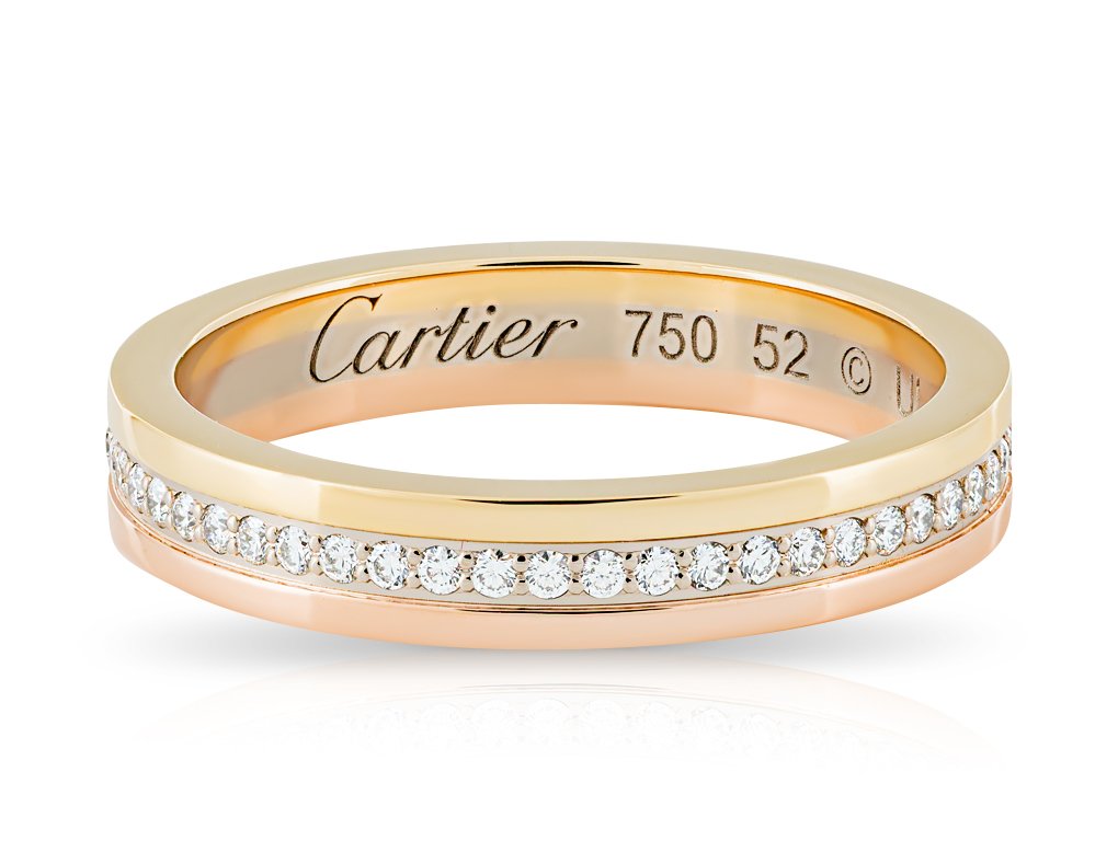 Cartier Vendome Louis Cartier Wedding 0.23ct Diamond Ring (1)