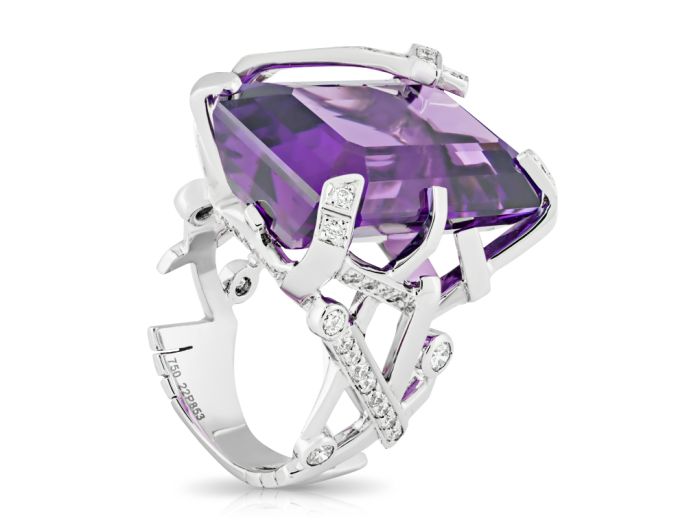 Chanel Amethyst Diamond Ring - Image 2
