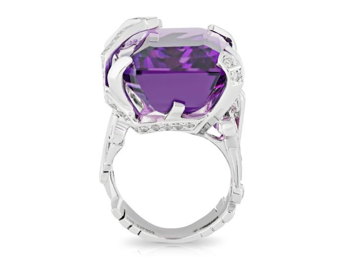 Chanel Amethyst Diamond Ring - Image 3