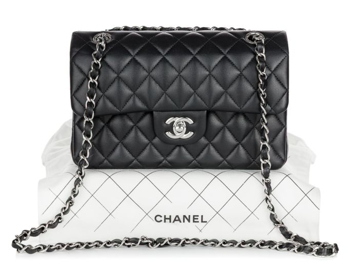 Chanel Black Lambskin Small Double Flap Bag (1)