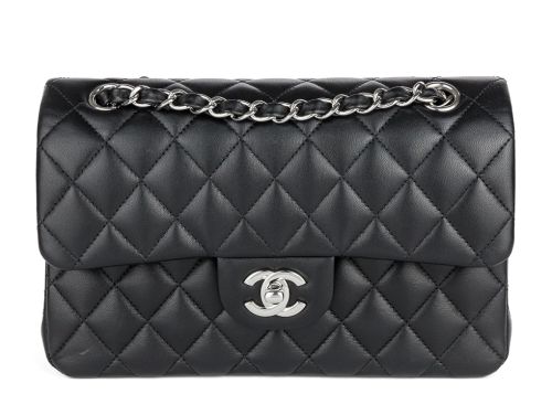Chanel Black Lambskin Small Double Flap Bag (2)