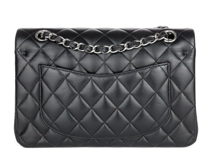 Chanel Black Lambskin Small Double Flap Bag - Image 4