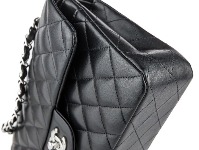 Chanel Black Lambskin Small Double Flap Bag - Image 3