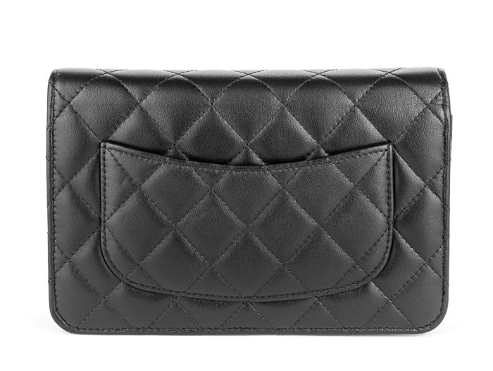 Chanel Black Leather Wallet on Chain - Image 3
