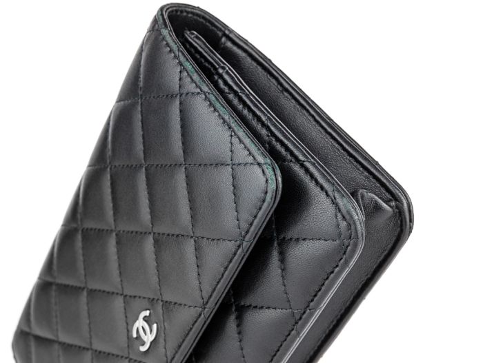 Chanel Black Leather Wallet on Chain - Image 4