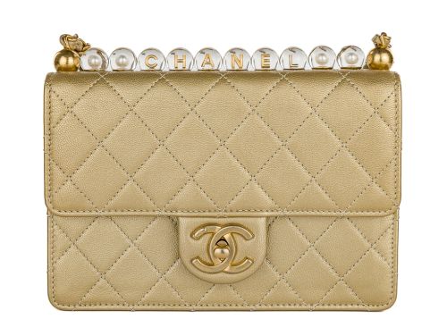 Chanel Gold Lambskin Chic Pearl Bag (2)