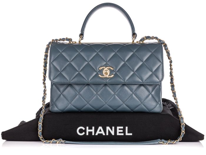 Chanel Grey Medium CC Trendy Top Handle Bag - Image 6