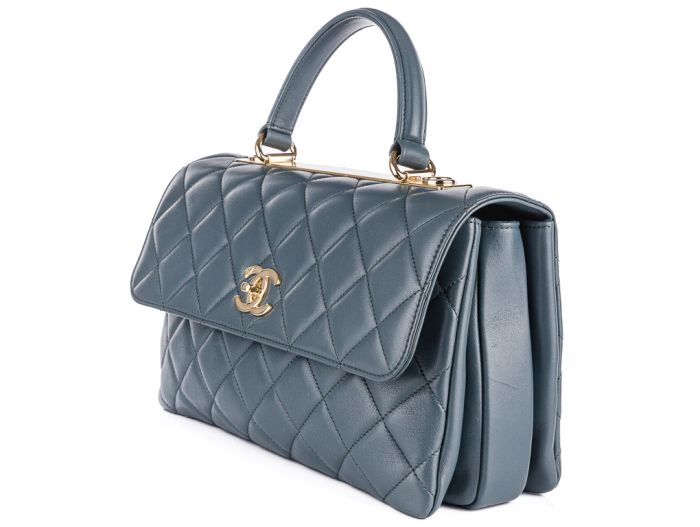 Chanel Grey Medium CC Trendy Top Handle Bag - Image 3